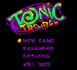 Tonic Trouble (Europe) (En,Fr,De,Es,It,Nl) Title Screen